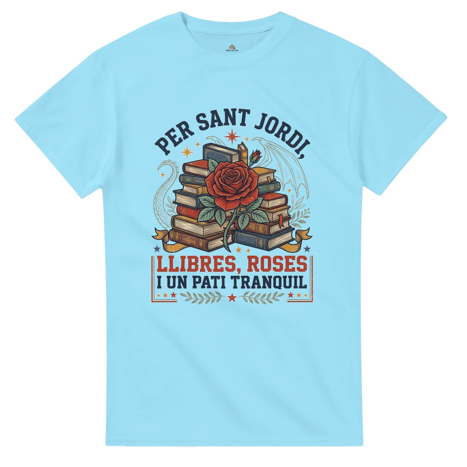 Samarreta Unisex «Per Sant Jordi, Llibres, Roses I Un Pati Tranquil» 5 34acd975-be0c-41c4-9fb4-8e75ba7e7969