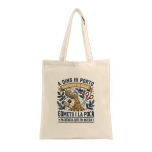 Bossa de Tela (Tote Bag) "Purpurina de Nadal, Gomets i la Poca Paciència Que Em Queda"