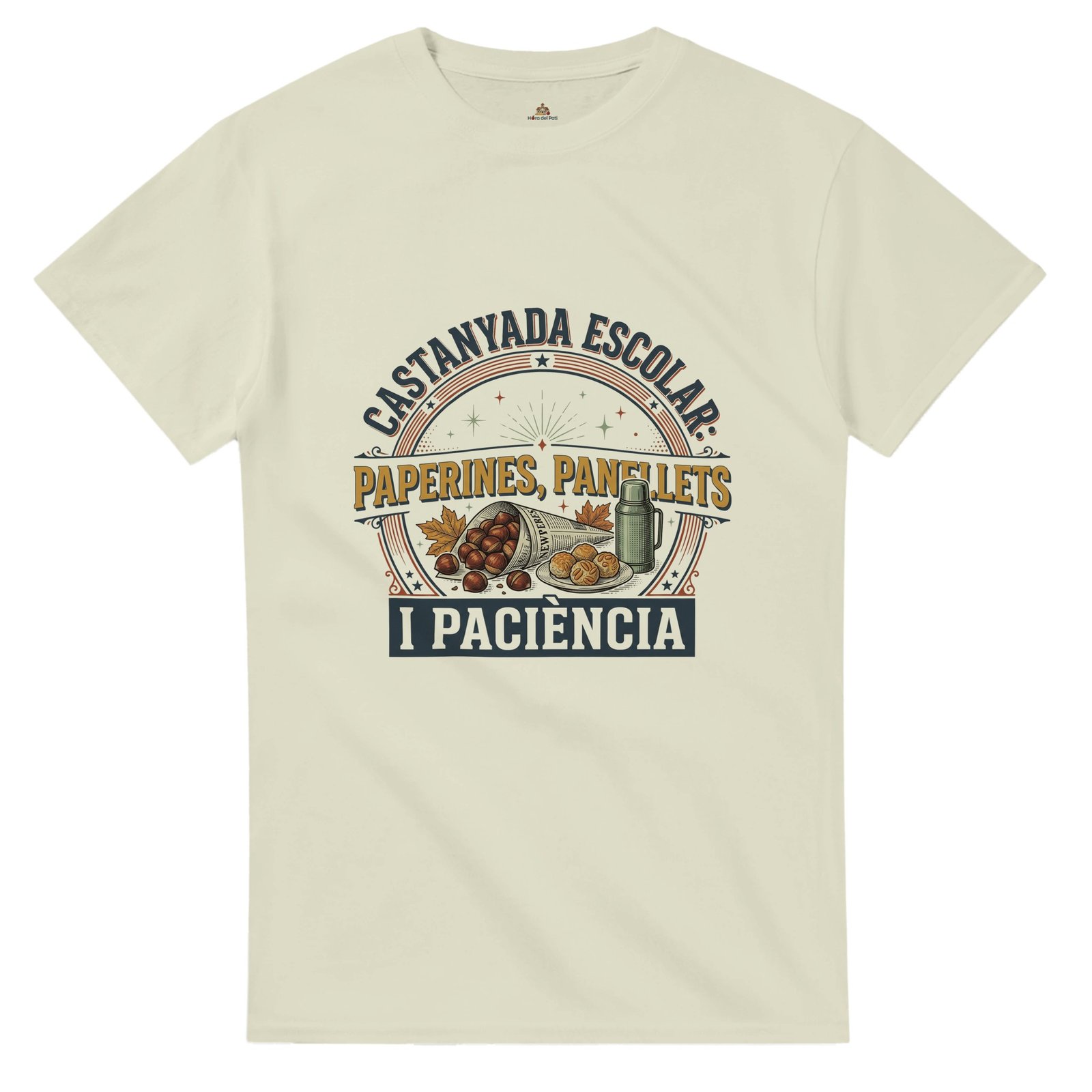 Samarreta Unisex «Castanyada Escolar: Paperines, Panellets I Paciència» 2 7ac0131c-140d-46d6-b537-4ed61f882bc1