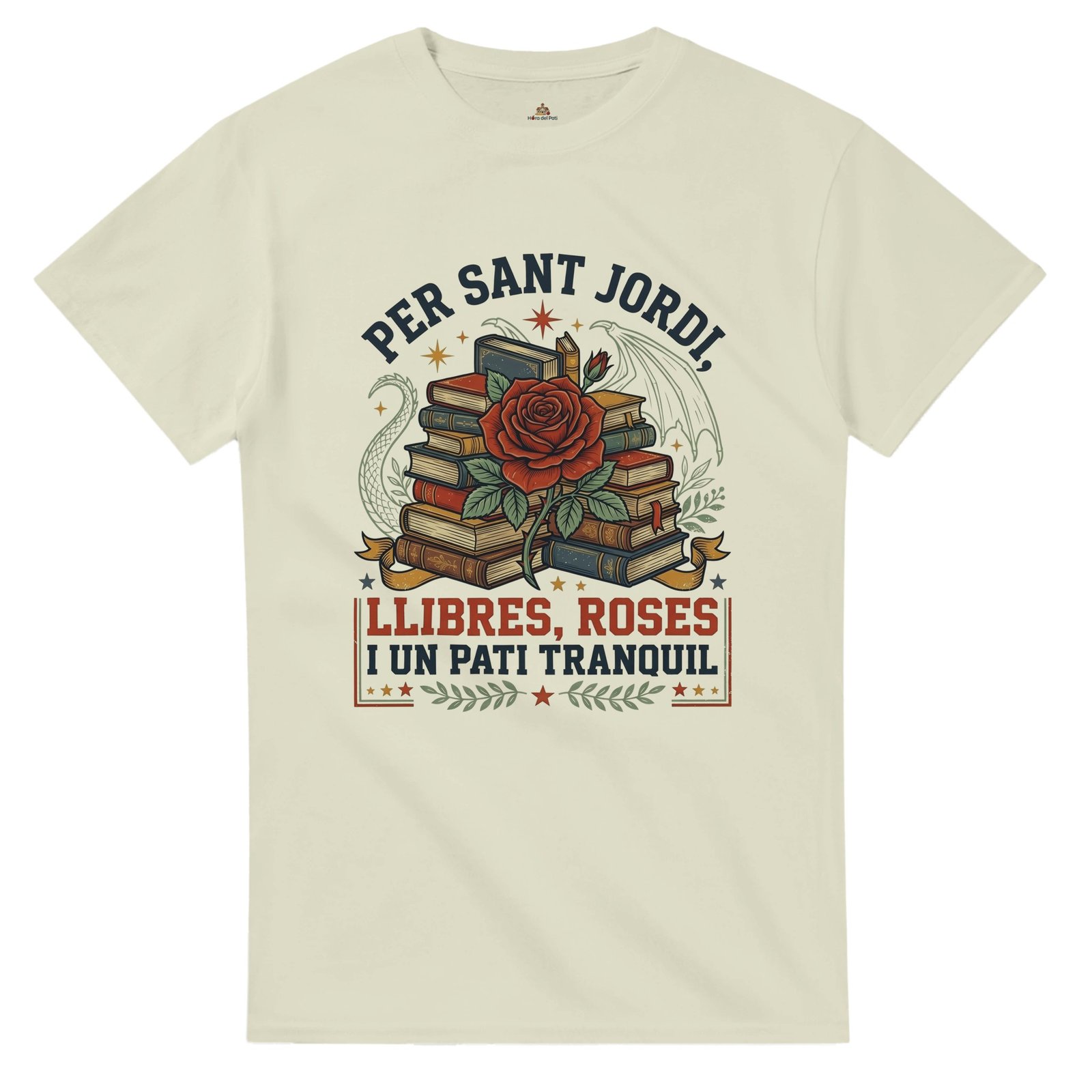 Samarreta Unisex «Per Sant Jordi, Llibres, Roses I Un Pati Tranquil» 6 c9dbf95f-1600-4b4c-93e5-37c2eb80b3e8
